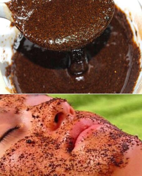 Máscara de pilling com feixe de café